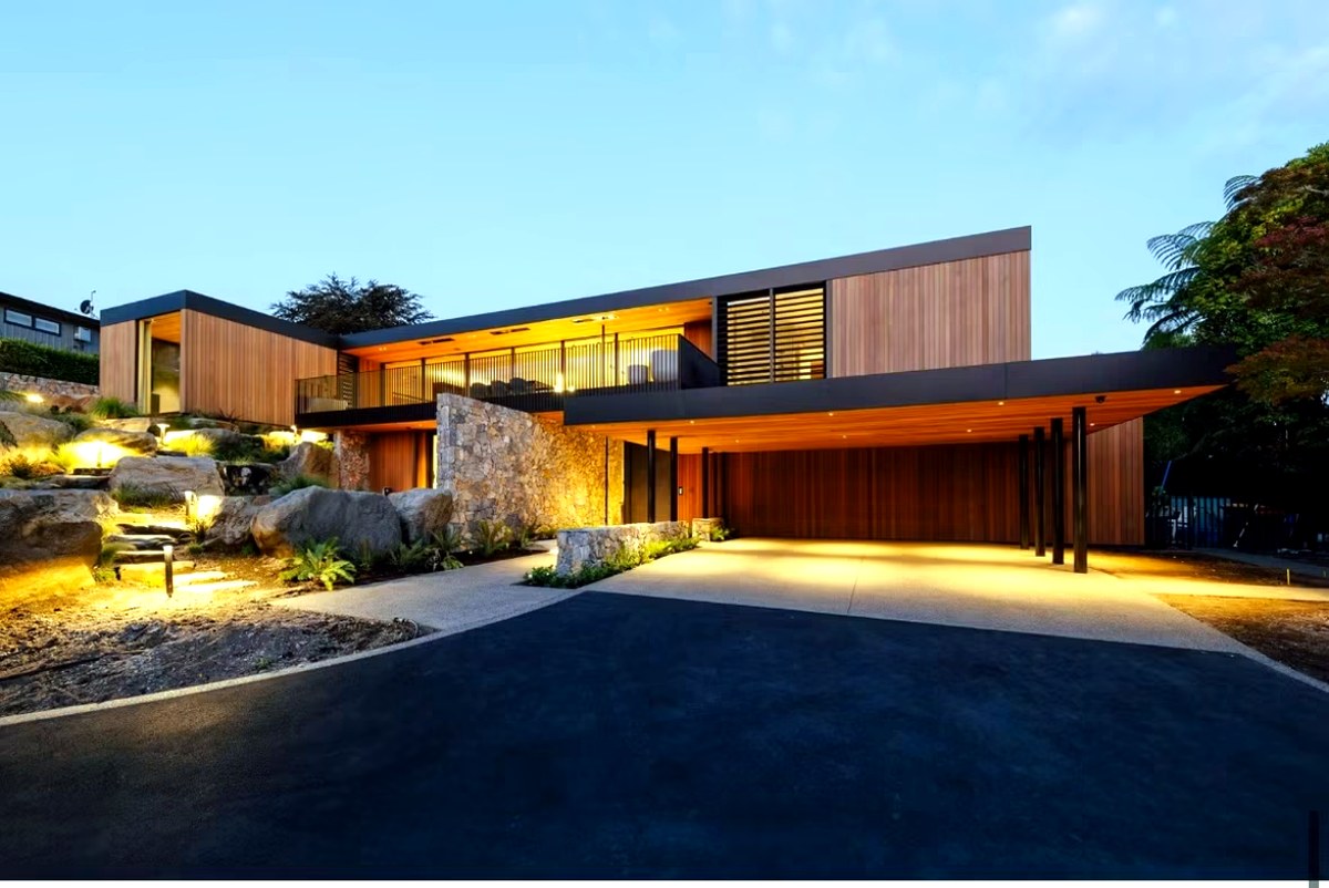 High-end residential home with architectural lighting installed by Hepburn Electrical